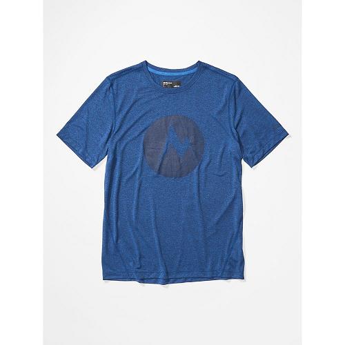 Marmot Transporter T-Shirts For Mens Blue IGQ908527